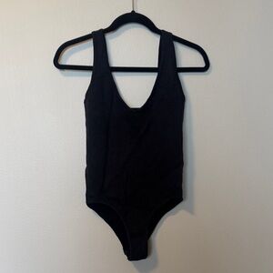 Aura Gray Ribbed Bodysuit